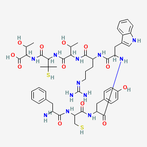molecular formula C51H70N12O12S2 B10792446 H-DL-Phe-DL-Cys-DL-Tyr-DL-Trp-DL-Arg-DL-xiThr-DL-Pen-DL-xiThr-OH 