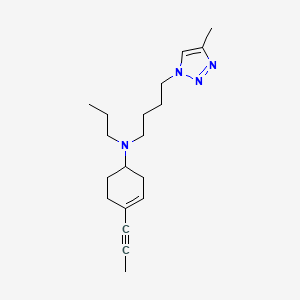 molecular formula C19H30N4 B10792473 N-[4-(4-Methyltriazol-1-yl)butyl]-N-propyl-N-(4-propyn-1-ylcyclohex-3-en-1-yl)amine 