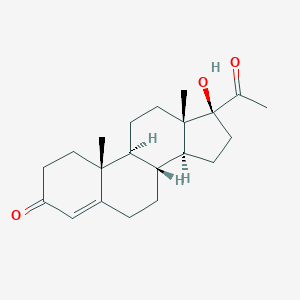 molecular formula C₂₁H₃₀O₃ B107925 17alpha-Hydroxypregn-4-ene-3,20-dione CAS No. 604-09-1