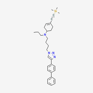 molecular formula C32H42N4Si B10792505 N-[4-[4-(4-Biphenyl)triazol-1-yl]butyl]-N-propyl-N-[4-(2-trimethylsilylethynyl)cyclohex-3-en-1-yl]amine 