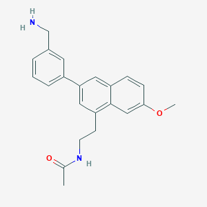 molecular formula C22H24N2O2 B10792526 N-[2-(3-(3-Aminomethylphenyl)-7-methoxynaphth-1-yl)ethyl]acetamide 