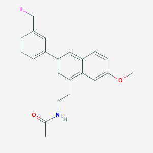 molecular formula C22H22INO2 B10792556 N-[2-(3-(3-Iodomethylphenyl)-7-methoxynaphth-1-yl)ethyl]acetamide 