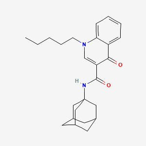 molecular formula C25H32N2O2 B10792727 N3-(1-adamantyl)-4-oxo-1-pentyl-1,4-dihydroquinoline-3-carboxamide 