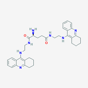 molecular formula C35H43N7O2 B10792848 (S)-2-amino-N1,N5-bis(2-(1,2,3,4-tetrahydroacridin-9-ylamino)ethyl)pentanediamide 