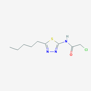 molecular formula C9H14ClN3OS B107929 2-chloro-N-(5-pentyl-1,3,4-thiadiazol-2-yl)acetamide CAS No. 15777-49-8