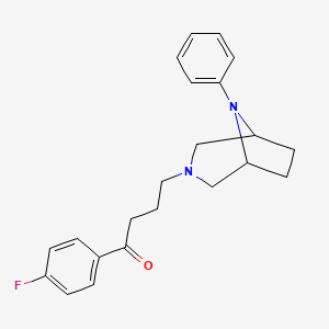 molecular formula C22H25FN2O B10793046 1-(4-Fluorophenyl)-4-(8-phenyl-3,8-diaza-bicyclo[3.2.1]octan-3-yl)butan-1-one 