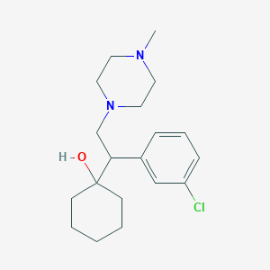 molecular formula C19H29ClN2O B10793241 Cyclohexanol, 1-[1-(3-chlorophenyl)-2-(4-methyl-1-piperazinyl)ethyl]- CAS No. 960521-38-4