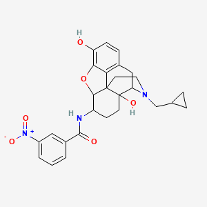 molecular formula C27H29N3O6 B10793397 17-Cyclopropylmethyl-3,14-beta-dihydroxy-4,5-alpha-epoxy-6-beta-[(3'-nitro)benzamido]morphinan 
