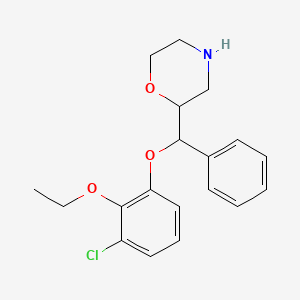 molecular formula C19H22ClNO3 B10793402 Rac-syn-2-((3-chloro-2-ethoxyphenoxy)(phenyl)methyl)morpholine 
