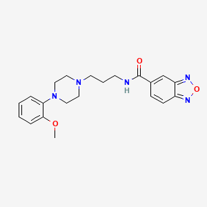 molecular formula C21H25N5O3 B10793510 N-[4-[3-(2-Methoxyphenyl)piperazin-1-yl]propyl]-2,1,3-benzoxadiazole-5-carboxamide 