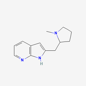 molecular formula C13H17N3 B10793549 (S)-2-((1-methylpyrrolidin-2-yl)methyl)-1H-pyrrolo[2,3-b]pyridine 