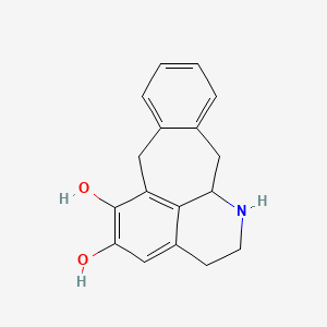 molecular formula C17H17NO2 B10793683 1,2,3,7,12,12a-Hexahydro-1-aza-pleiadene-5,6-diol 