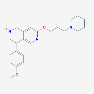 molecular formula C23H31N3O2 B10793831 4-(4-Methoxyphenyl)-7-(3-(piperidin-1-yl)propoxy)-1,2,3,4-tetrahydro-2,6-naphthyridine 