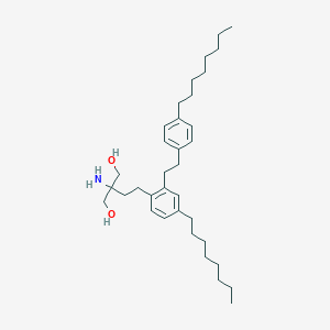 molecular formula C35H57NO2 B107940 2-Amino-2-[2-[4-octyl-2-[2-(4-octylphenyl)ethyl]phenyl]ethyl]propane-1,3-diol CAS No. 851039-25-3