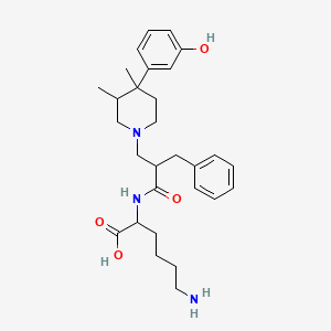 molecular formula C29H41N3O4 B10794040 (S)-6-amino-2-((S)-2-(((3R,4R)-4-(3-hydroxyphenyl)-3,4-dimethylpiperidin-1-yl)methyl)-3-phenylpropanamido)hexanoic acid 