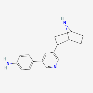 molecular formula C17H19N3 B10794067 Rac-3-(4-aminophenyl)deschloroepibatidine trihydrochloride 