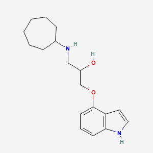 molecular formula C18H26N2O2 B10794375 1-(1H-indol-4-yloxy)-3-(cycloheptylamino)propan-2-ol 