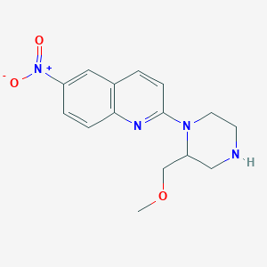 molecular formula C15H18N4O3 B10794505 2-[(2-Methoxymethyl)piperazin-1-yl]-6-nitroquinoline 