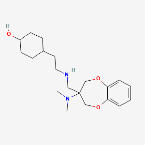 molecular formula C20H32N2O3 B10794555 4-(2-((3-(dimethylamino)-3,4-dihydro-2H-benzo[b][1,4]dioxepin-3-yl)methylamino)ethyl)cyclohexanol 