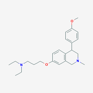 molecular formula C24H34N2O2 B10794640 N,N-diethyl-3-(4-(4-methoxyphenyl)-2-methyl-1,2,3,4-tetrahydroisoquinolin-7-yloxy)propan-1-amine 