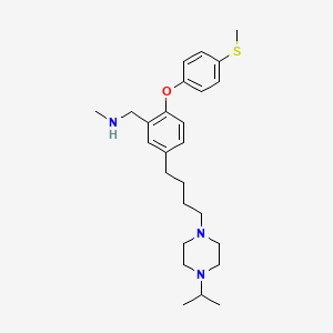 molecular formula C26H39N3OS B10794776 (5-(4-(4-isopropylpiperazin-1-yl)butyl)-2-(4-(methylthio)phenoxy)phenyl)-N-methylmethanamine 