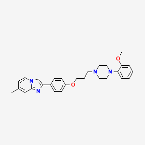 molecular formula C28H32N4O2 B10794909 (4-[3-[4-(2-Methoxyphenyl)piperazin-1-yl]propoxy]phenyl)-7-methylimidazo[1,2-a]pyridine 