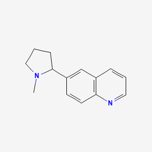 molecular formula C14H16N2 B10794952 6-(1-Methylpyrrolidin-2-YL)quinoline CAS No. 847248-34-4