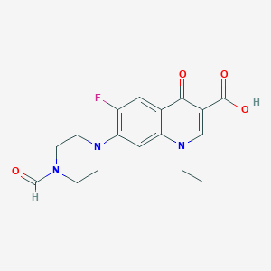 molecular formula C17H18FN3O4 B107962 4-N-Formyl-1-Piperazinyl-Norfloxacin CAS No. 70459-04-0