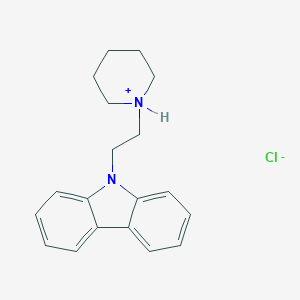 molecular formula C19H22ClN2- B010797 9-(2-Piperidinoethyl)carbazole hydrochloride CAS No. 101418-08-0