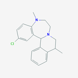 molecular formula C19H21ClN2 B107980 2-Chloro-5,10-dimethyl-6,7,9,10-tetrahydro-5H-isoquino(2,1-d)(1,4)benzodiazepine CAS No. 19007-33-1