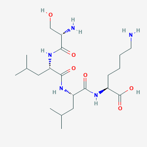 molecular formula C21H41N5O6 B10799623 L-Seryl-L-leucyl-L-leucyl-L-lysine 