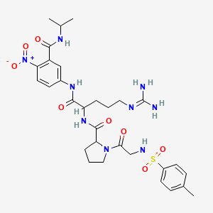 molecular formula C30H41N9O8S B10799682 Tos-Gly-Pro-Arg-ANBA-IPA 