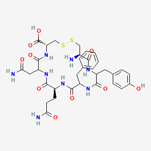 molecular formula C33H42N8O10S2 B10799730 H-Cys(1)-DL-Tyr-DL-Phe-Gln-DL-Asn-Cys(1)-OH 