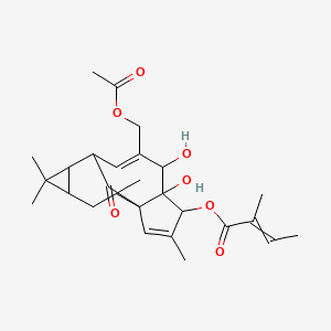 molecular formula C27H36O7 B10799736 Euphorbia factor Pe1 