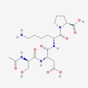 molecular formula C20H33N5O9 B10799750 Ac-D-Ser-Asp-D-Lys-D-Pro-OH 