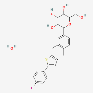 molecular formula C24H27FO6S B10799760 Invokana hemihydrate 