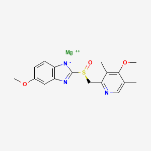 molecular formula C17H18MgN3O3S+ B10800284 Esomeprazole magnesium salt 
