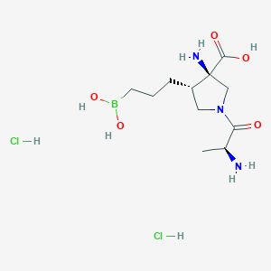 molecular formula C11H24BCl2N3O5 B10801017 Numidargistat dihydrochloride 