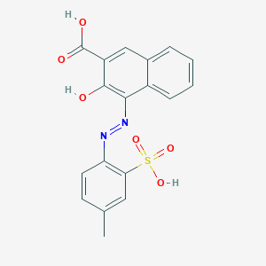 molecular formula C18H12CaN2O6S<br>C18H14N2O6S B108013 3-Hydroxy-4-[(4-methyl-2-sulphophenyl)azo]-2-naphthoic acid CAS No. 16014-23-6