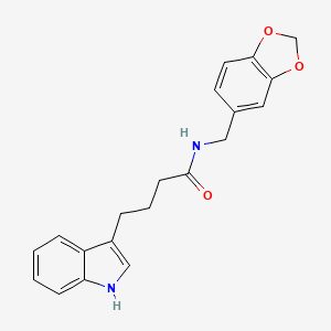 molecular formula C20H20N2O3 B10801376 N-(1,3-benzodioxol-5-ylmethyl)-4-(1H-indol-3-yl)butanamide 