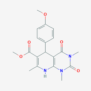 molecular formula C19H21N3O5 B10801604 Methyl 5-(4-methoxyphenyl)-1,3,7-trimethyl-2,4-dioxo-5,8-dihydropyrido[2,3-d]pyrimidine-6-carboxylate 