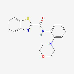molecular formula C18H17N3O2S B10802038 N-(2-morpholinophenyl)-1,3-benzothiazole-2-carboxamide 