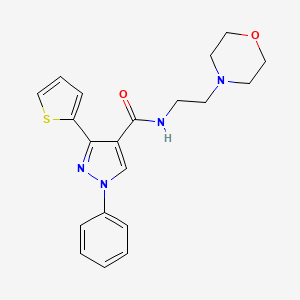 molecular formula C20H22N4O2S B10802070 N-(2-morpholin-4-ylethyl)-1-phenyl-3-thiophen-2-ylpyrazole-4-carboxamide 