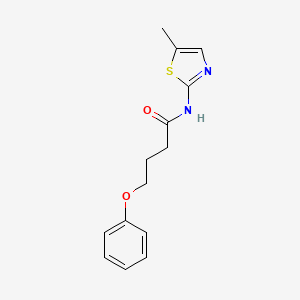 molecular formula C14H16N2O2S B10802643 N-(5-methyl-1,3-thiazol-2-yl)-4-phenoxybutanamide 