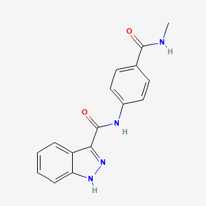 molecular formula C16H14N4O2 B10802808 N-[4-(methylcarbamoyl)phenyl]-1H-indazole-3-carboxamide 