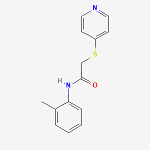 molecular formula C14H14N2OS B10802867 N-(2-methylphenyl)-2-pyridin-4-ylsulfanylacetamide CAS No. 771487-57-1