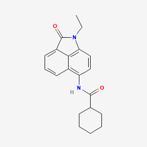 molecular formula C20H22N2O2 B10803032 N-(1-ethyl-2-oxobenzo[cd]indol-6-yl)cyclohexanecarboxamide 