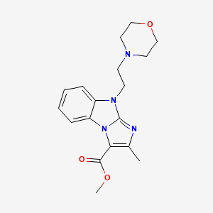 molecular formula C18H22N4O3 B10803292 methyl 2-methyl-9-[2-(morpholin-4-yl)ethyl]-9H-imidazo[1,2-a]benzimidazole-3-carboxylate 
