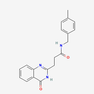 molecular formula C19H19N3O2 B10803451 N-(4-Methylbenzyl)-3-(4-oxo-3,4-dihydroquinazolin-2-yl)propanamide 