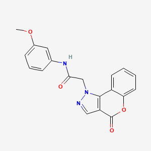 molecular formula C19H15N3O4 B10803683 N~1~-(3-methoxyphenyl)-2-[4-oxochromeno[4,3-c]pyrazol-1(4H)-yl]acetamide 